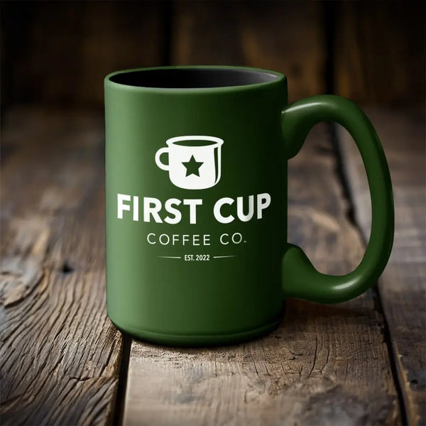 Green 15 OZ First Cup Signature Mug