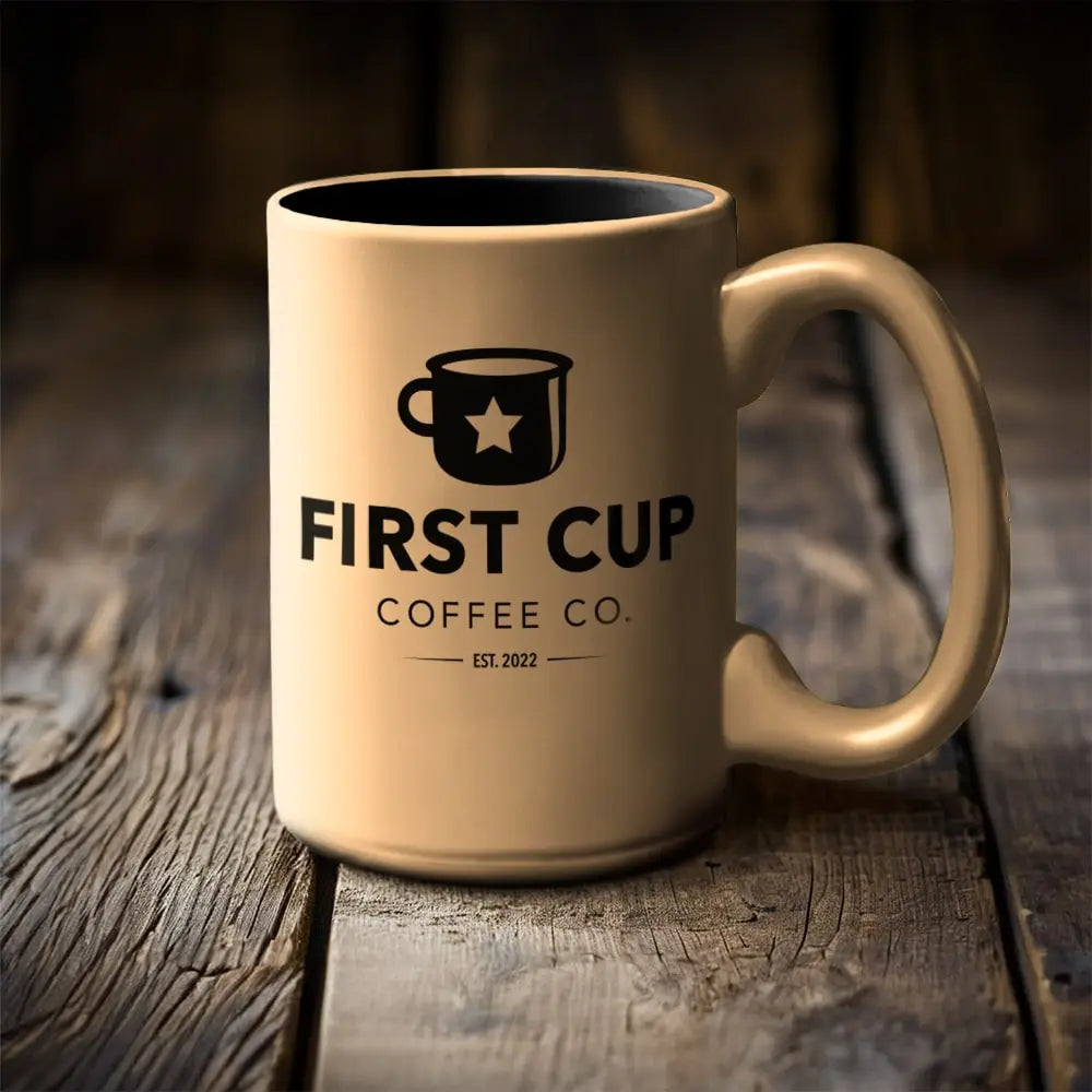 Gold 15 OZ First Cup Signature Mug