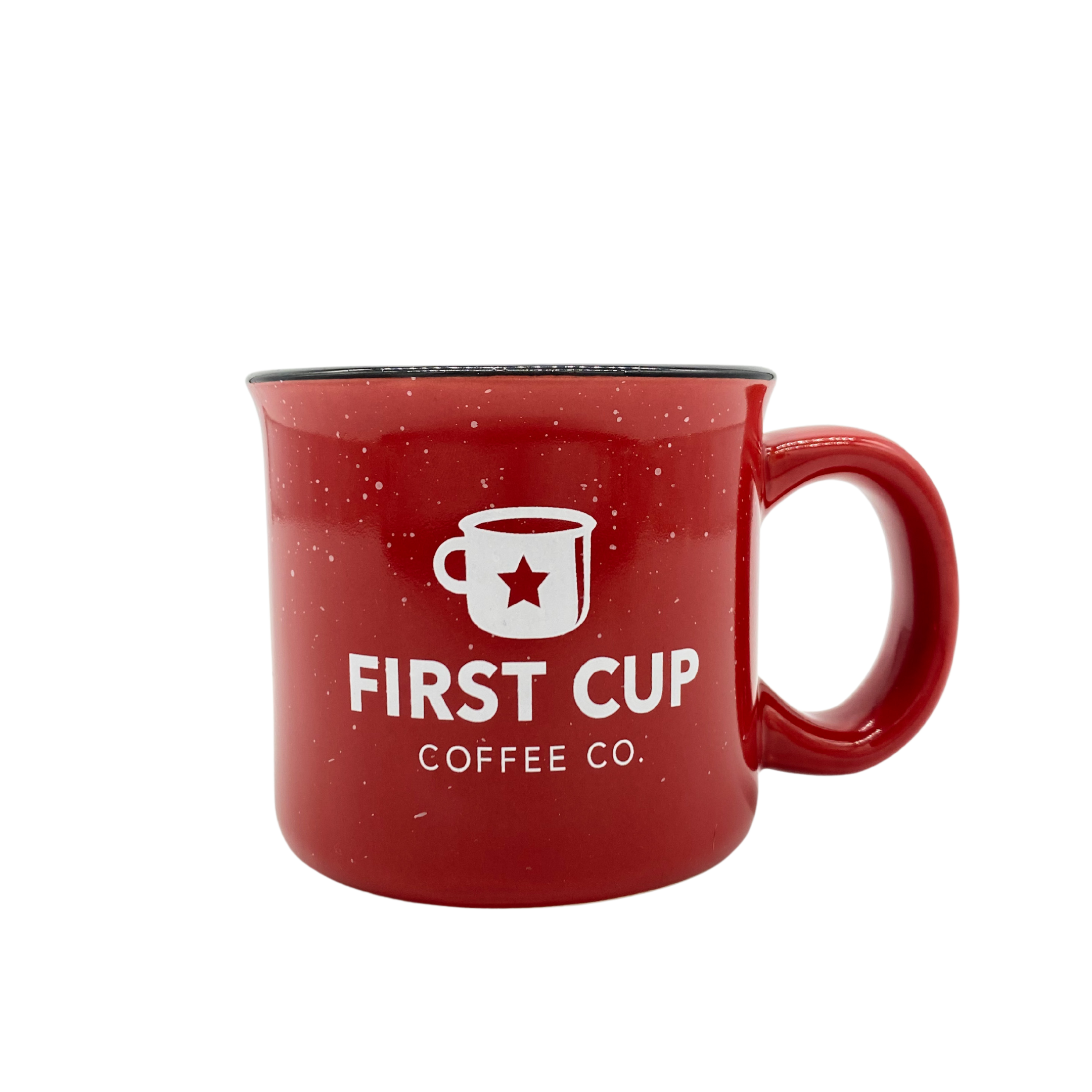 13 OZ Red First Cup Campfire Mug