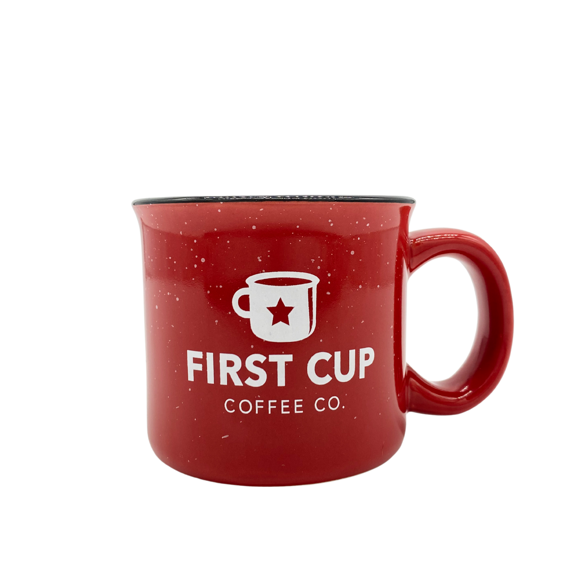 13 OZ Red First Cup Campfire Mug